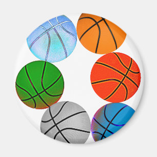 Multiple Basketball Magnet