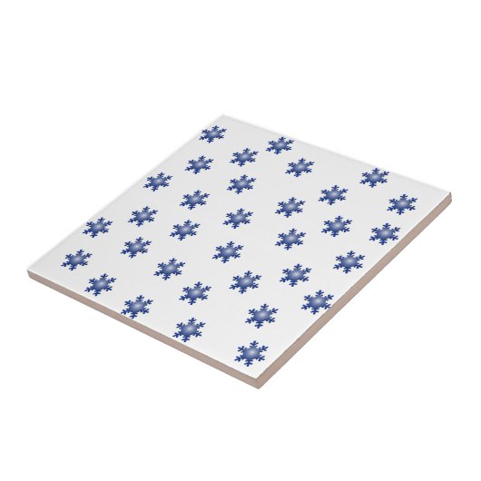 Multiple Blue Snowflake Sternexplosion Begrüßung K Fliese (Seite)