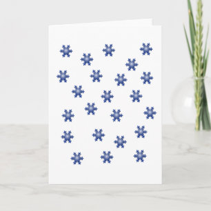 Multiple Blue Snowflake Sternexplosion Grußkarte Feiertagskarte