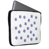 Multiple Blue Snowflake Sternexplosion Laptop Slee Laptopschutzhülle (Vorne Rechts)