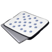 Multiple Blue Snowflake Sternexplosion Laptop Slee Laptopschutzhülle (Vorne Knopf)