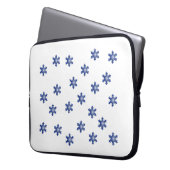 Multiple Blue Snowflake Sternexplosion Laptop Slee Laptopschutzhülle (Vorderseite Links)