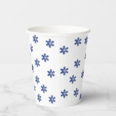Multiple Blue Snowflake Sternexplosion Pappbecher (Rechts)