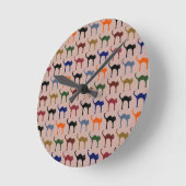 multiple cats ~ animal pattern runde wanduhr (Winkel)