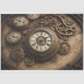 Multiple Clocks and Pocket Watches v2 Tissue Paper Seidenpapier (Vorderseite)