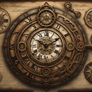 Multiple Clocks and Pocket Watches v3 Tissue Paper Seidenpapier