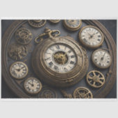 Multiple Clocks and Pocket Watches v4 Tissue Paper Seidenpapier (Vorderseite)