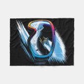Multiple Exposure Art Skiing Mountain Ski Snow Win Fleecedecke (Vorderseite (Horizontal))