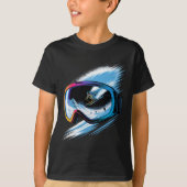 Multiple Exposure Art Skiing Mountain Ski Snow Win T-Shirt (Vorderseite)
