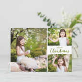 Multiple Foto Green Frohe Weihnachten (Stehend Vorderseite)