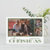 Multiple Foto Green Frohe Weihnachten (Stehend Vorderseite)