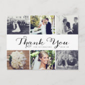 Multiple Foto Hochzeit Vielen Dank Postkarte (Vorderseite)