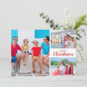 Multiple Foto Red Frohe Weihnachten (Stehend Vorderseite)