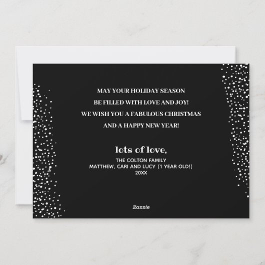 Multiple Foto Schwarz und Weiß Frohe Weihnachten (Rückseite)