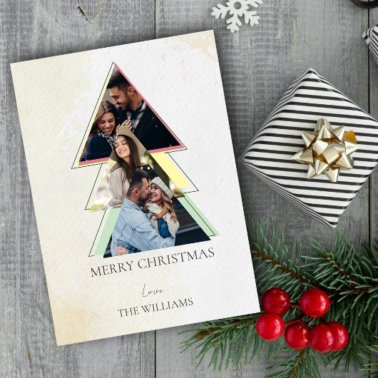 Multiple Foto Tree Frohe Weihnachtskarte