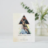 Multiple Foto Tree Frohe Weihnachtskarte Postkarte (Stehend Vorderseite)