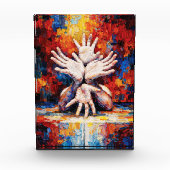 Multiple Hands Reaching Upward Expressive Abstract Fotoblock (Vorderseite)