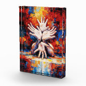 Multiple Hands Reaching Upward Expressive Abstract Fotoblock (Rechts)