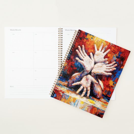 Multiple Hands Reaching Upward Expressive Abstract Planer (Anzeige)