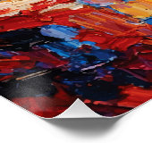 Multiple Hands Reaching Upward Expressive Abstract Poster (Ecke)