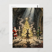 Multiple Holidays Spooky Party Postkarte (Vorne/Hinten)