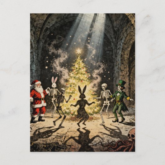 Multiple Holidays Spooky Party Postkarte (Vorderseite)