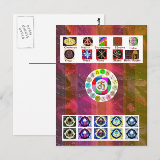 MULTIPLE Image Art - Reiki Karuna Holistic Postkarte (Vorne/Hinten)