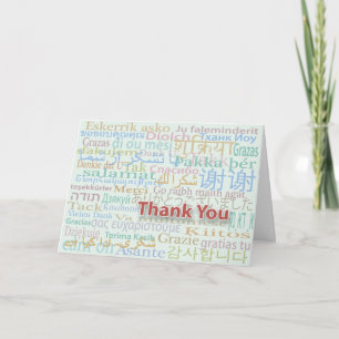 Multiple Language Thank You Card Dankeskarte
