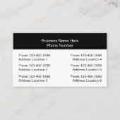 Multiple Location Business Cards Design Layout Visitenkarte (Vorderseite)