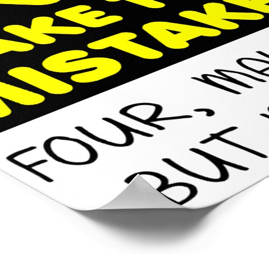 Multiple Mistake Funny Poster (Ecke)