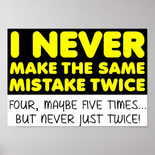 Multiple Mistake Funny Poster