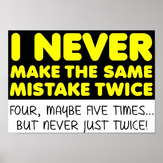 Multiple Mistake Funny Poster (Vorne)