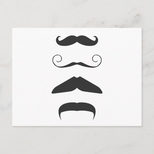 Multiple Mustache Postkarte (Vorderseite)