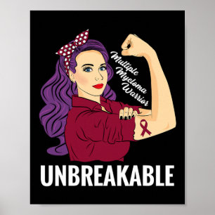 Multiple Myelom Awareness Bloor Cancer Warrior G Poster