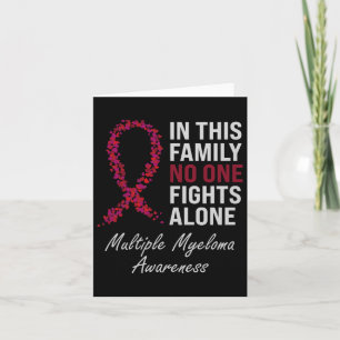 Multiple Myelom Awareness Burgundy Ribbon Familie Karte
