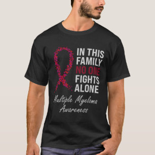 Multiple Myelom Awareness Burgundy Ribbon Familie T-Shirt