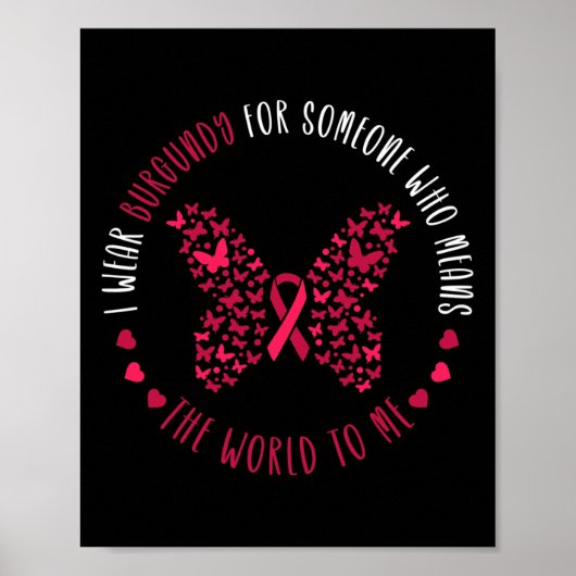 Multiple Myelom Awareness I Tragen Burgundy für ei Poster (Vorne)