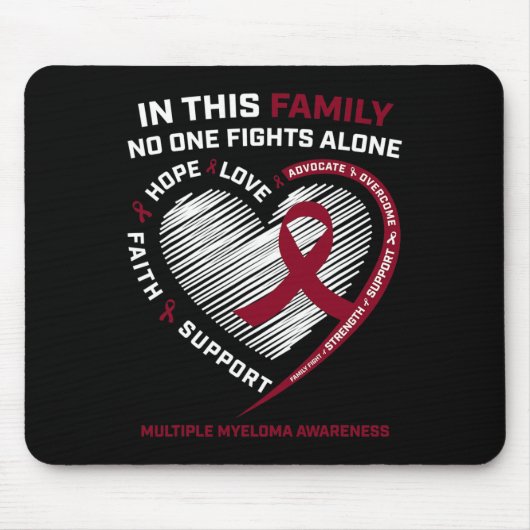 Multiple Myelom Awareness Sister Vater Blutanzunge Mousepad (Vorne)