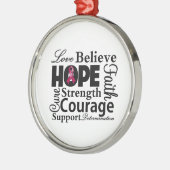 Multiple Myelom Collage of Hope Silbernes Ornament (Links)