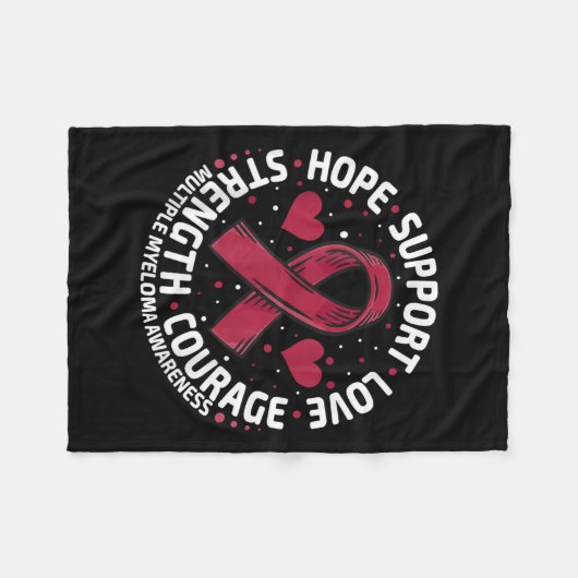 Multiple Myelom-Unterstützung Familiämisches Multi Fleecedecke (Vorderseite (Horizontal))