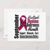 Multiple Myeloma Awareness Montag Butterfly v5 Postkarte (Vorne/Hinten)
