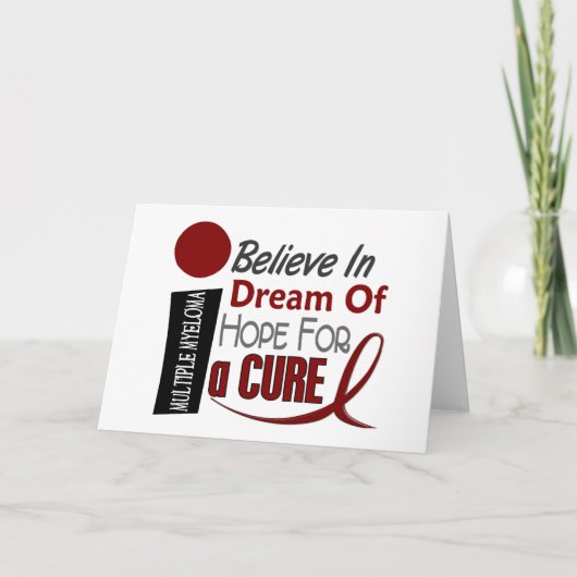 Multiple Myeloma BELIEVE DREAM HOPE Karte (Vorderseite)