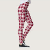Multiple Myeloma Cancer Awareness Burgundy Plaid Leggings (Rechts)