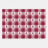 Multiple Myeloma Cancer Awareness Plaid Geschenkpapier Set (Vorderseite 3)