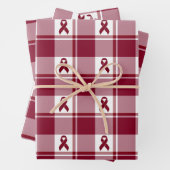 Multiple Myeloma Cancer Awareness Plaid Geschenkpapier Set (Beispiel)