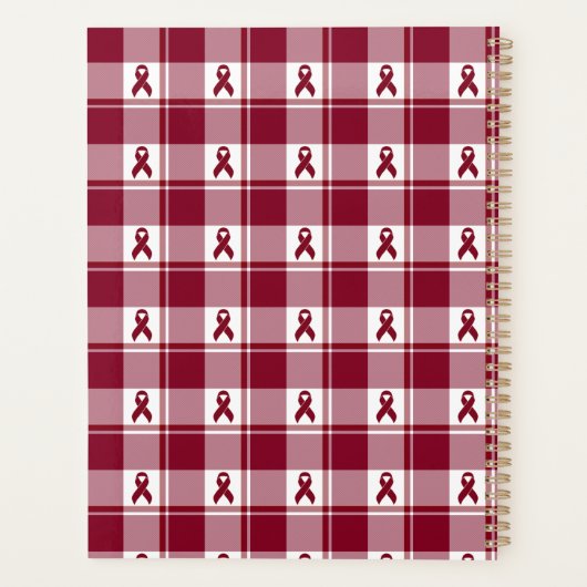 Multiple Myeloma Cancer Awareness Plaid Planner Planer (Rückseite)