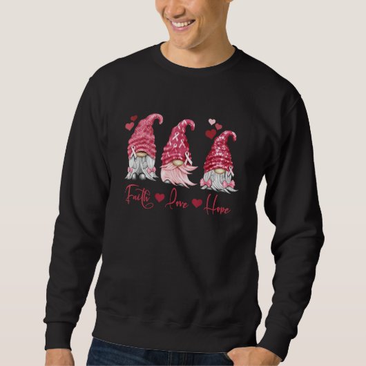 Multiple Myeloma Faith Hope Liebe Burgundy Gnomes Sweatshirt (Vorderseite)