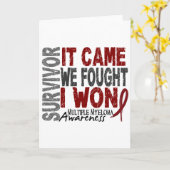 Multiple Myeloma Survivor It Came We Fought I Won Karte (Gelbe Blume)