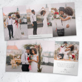 Multiple Photo Wedding Trifold Thank You Card Dreifach Gefaltete Ankündigung