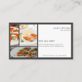 Multiple photos chef caterer food professional visitenkarte (Rückseite)